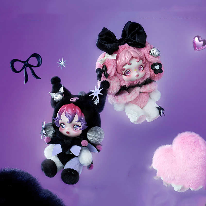 SKULLPANDA × MY MELODY & KUROMI Plush Pendant Dolls – Hahatoys