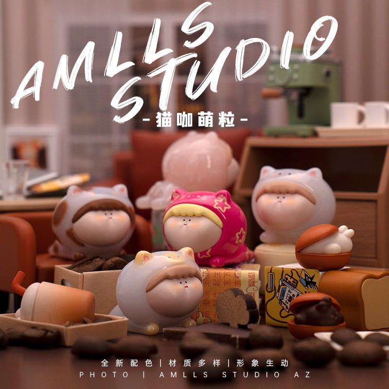 Amlls Cat Coffee Mini Beans Series PVC Figures