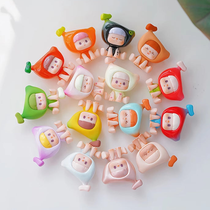 Buer Banana Hi Friends Series Mini Beans Figures