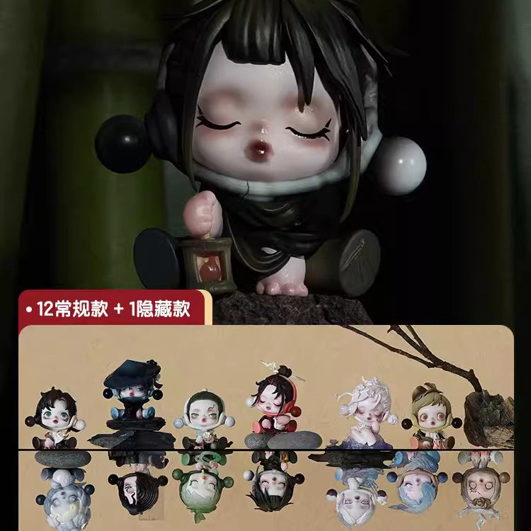 SKULLPANDA The Ink Plum Blossom Series PVC Figures