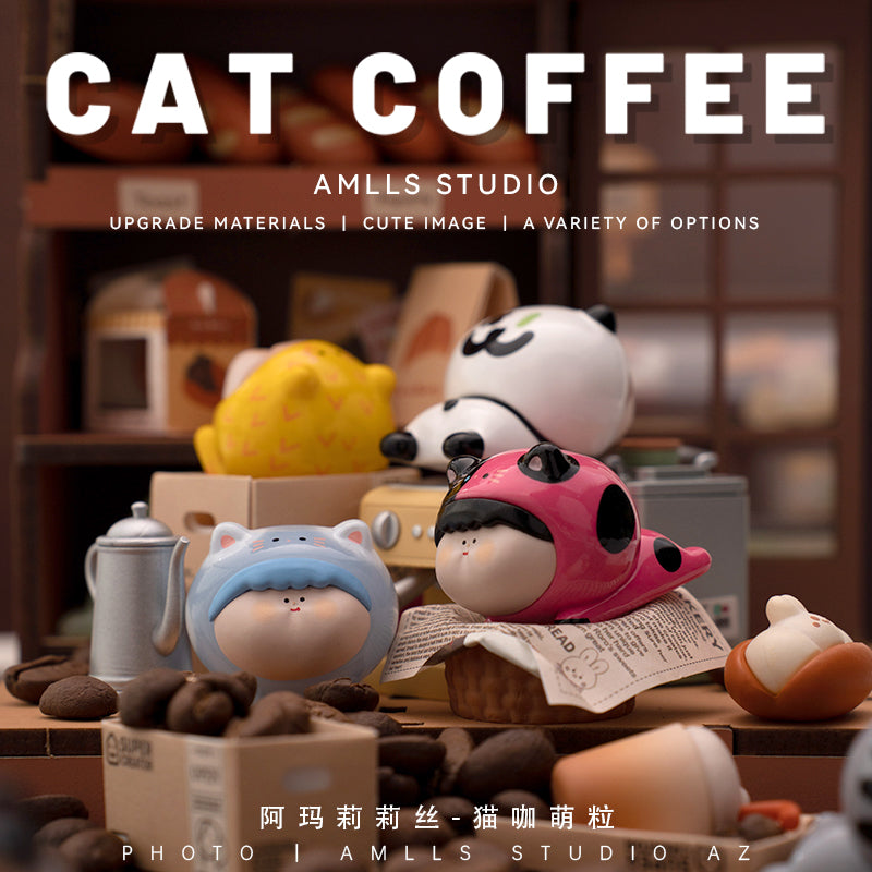 Amlls Cat Coffee Mini Beans Series PVC Figures