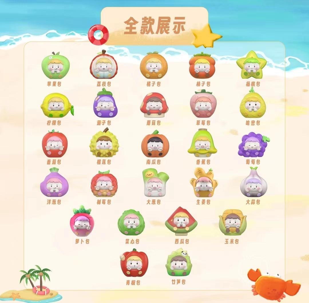MANCHAO Mischievous Imp Fruit Mini Beans Series PVC Figures