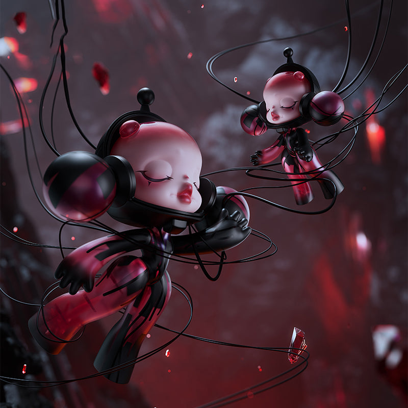 MEGA α SKULLPANDA 400% Red Crystal Figure