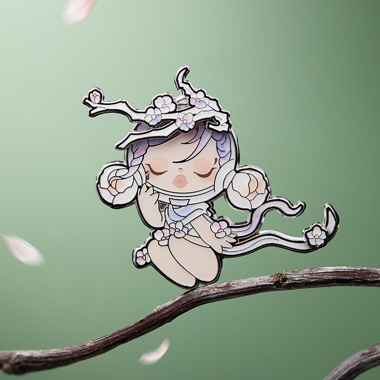 SKULLPANDA The Ink Plum Blossom Series Badge Figures