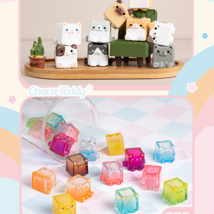 SQUARE.CAT Mini Beans Series Dolls