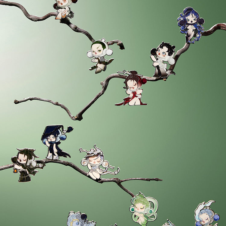 SKULLPANDA The Ink Plum Blossom Series Badge Figures