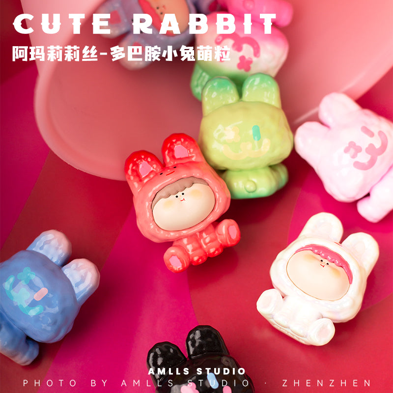 Amlls Colorful Rabbit Mini Beans Series Figures