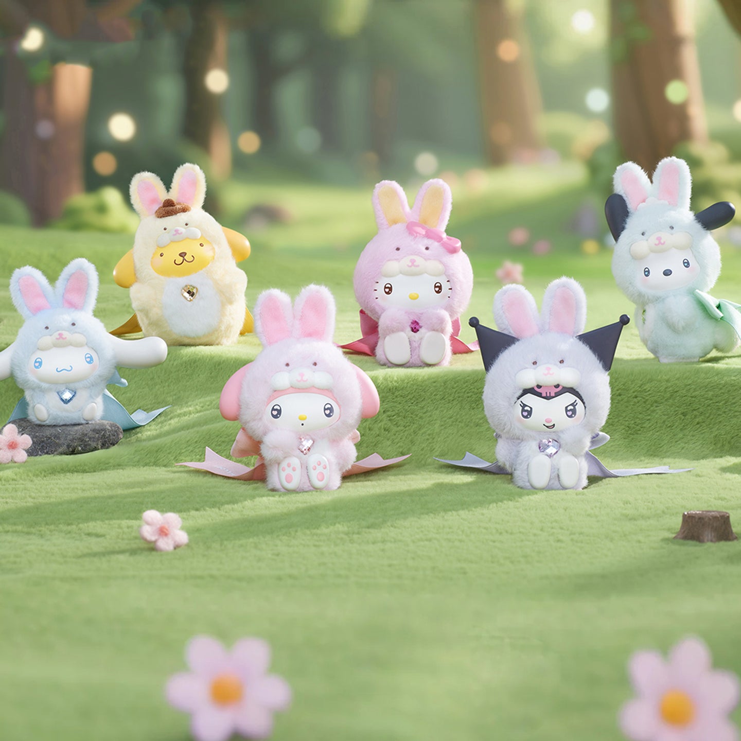 SRO Diamond Bunny Baby Series Figures