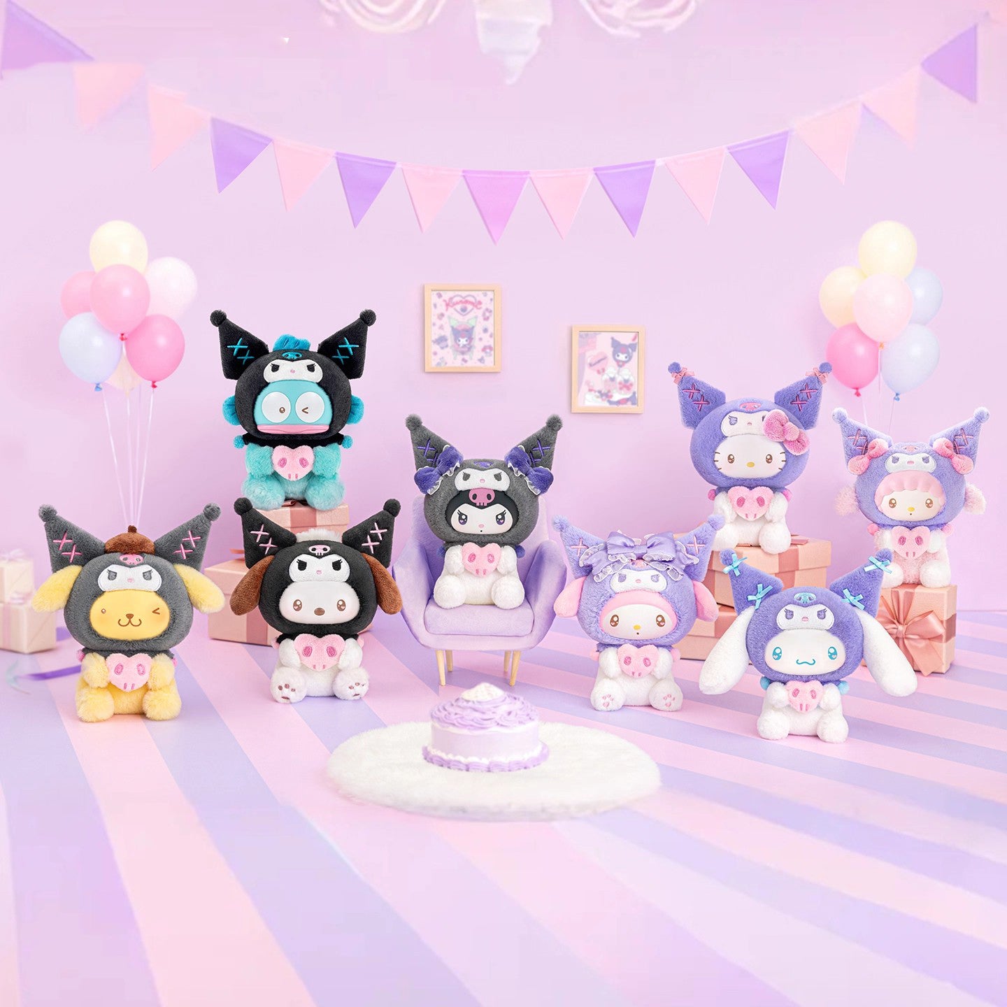 SRO Kuromi Party Series Plush Pendant Dolls