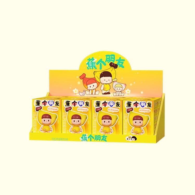 Buer Banana Hi Friends Series Mini Beans Figures