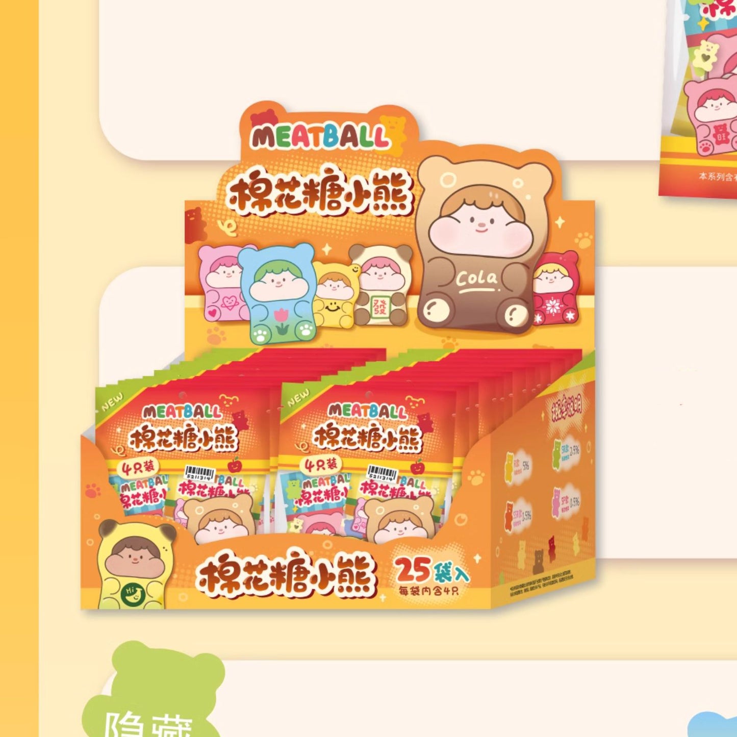 Meatball Marshmallow Bear Series Mini Beans Figures
