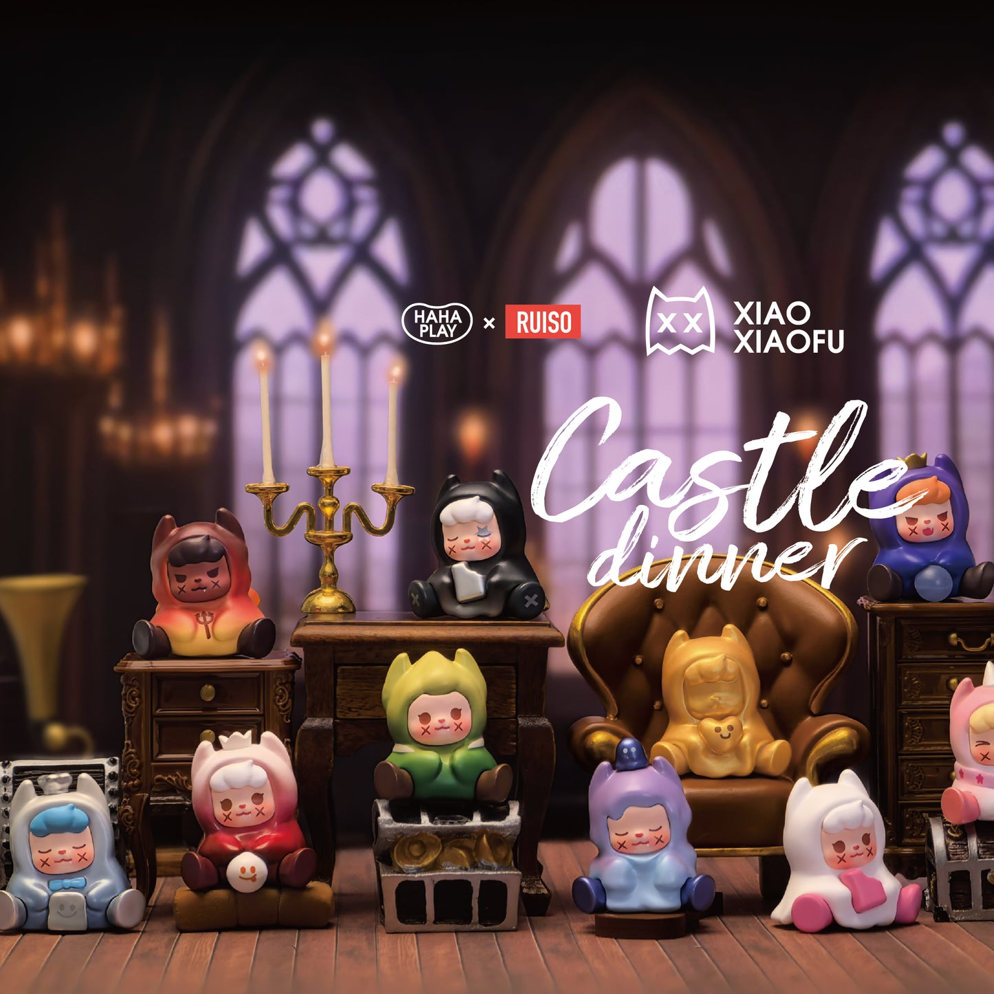 【SALE】XXFU Xiaoxiaofu Castle Dinner Mini Beans Series Figures