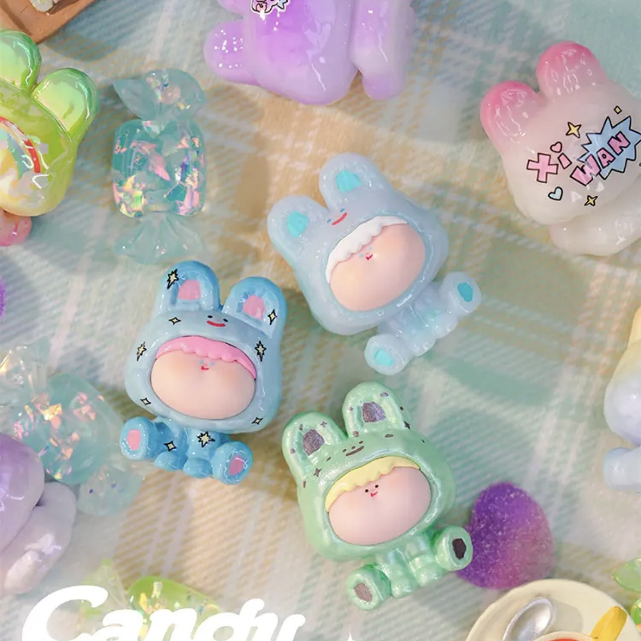 AMLLS Candy Rabbit Series Mini Beans Figures