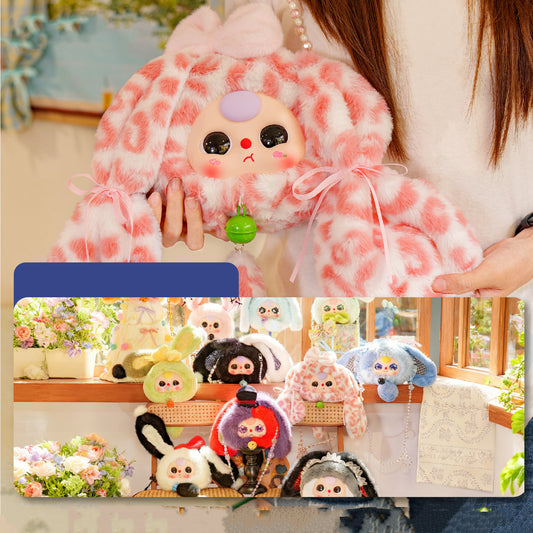 Baby Three Lucky Rabbit Zipper Bag Series Plush Dolls
