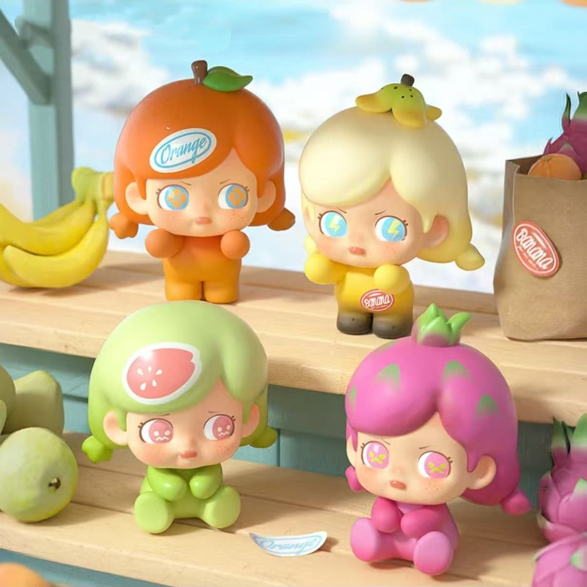 Kokosa Fruit Party Series Mini Bean Figures