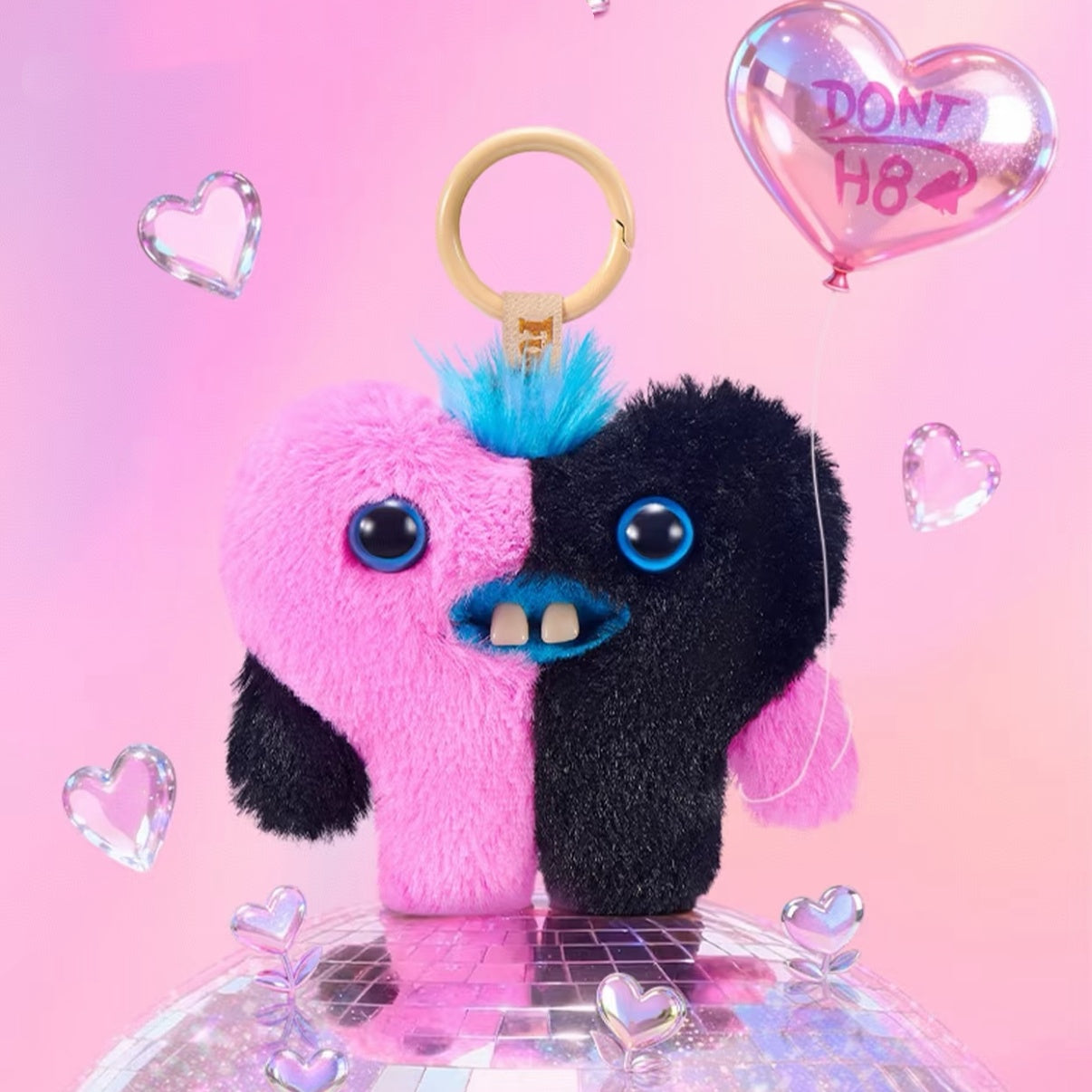 Fuggler Funny Ugly Monster Pink Baby Series Plush Key Chain Dolls