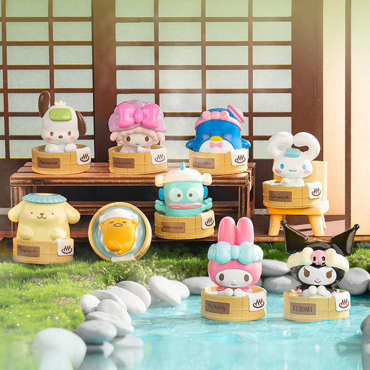 Персонажи Sanrio Mini Hot Spring, фигурки из ПВХ 