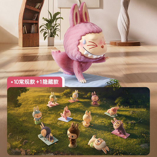 THE MONSTERS Labubu Lazy Yoga Series PVC Figures