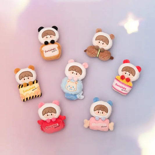 zZoton Panda Treats Series Plush Badge Dolls