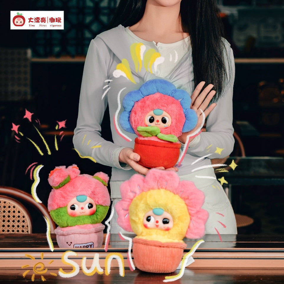 Baby Three A Pot of Litte Flower Plush Dolls