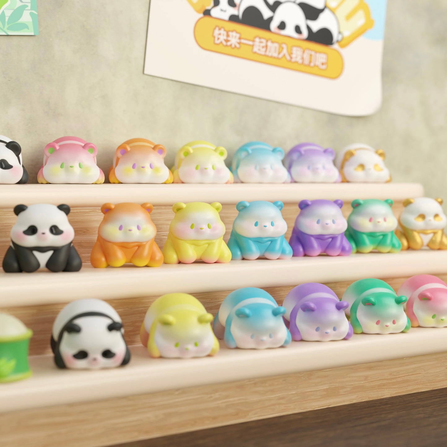 PANDUDU Magnetic Jenga Mini Beans Series Figures