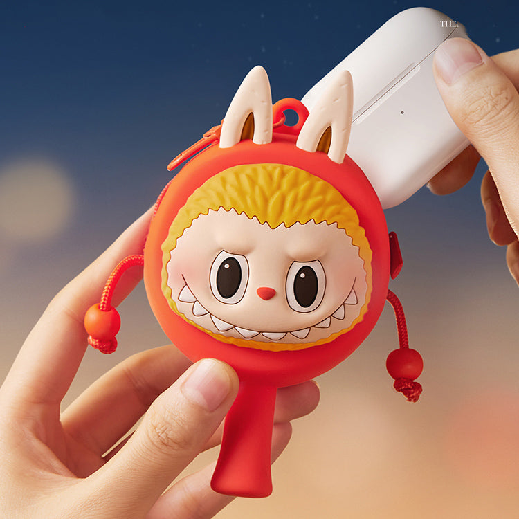 THE MONSTERS Let's Have Fun Together Series-Rattle-drum Earphone Case Toys