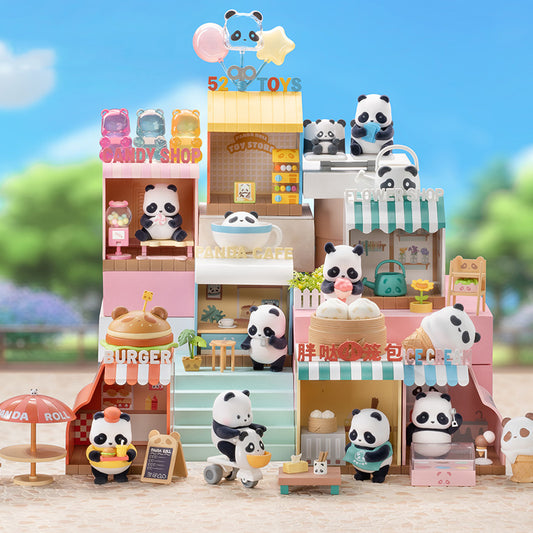 Panda Roll Shopping Street Series PVC Figures