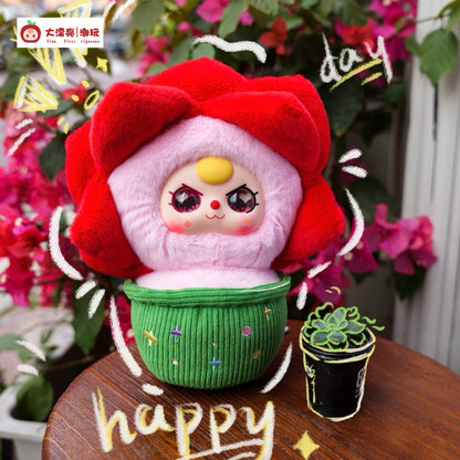Baby Three A Pot of Litte Flower Plush Dolls