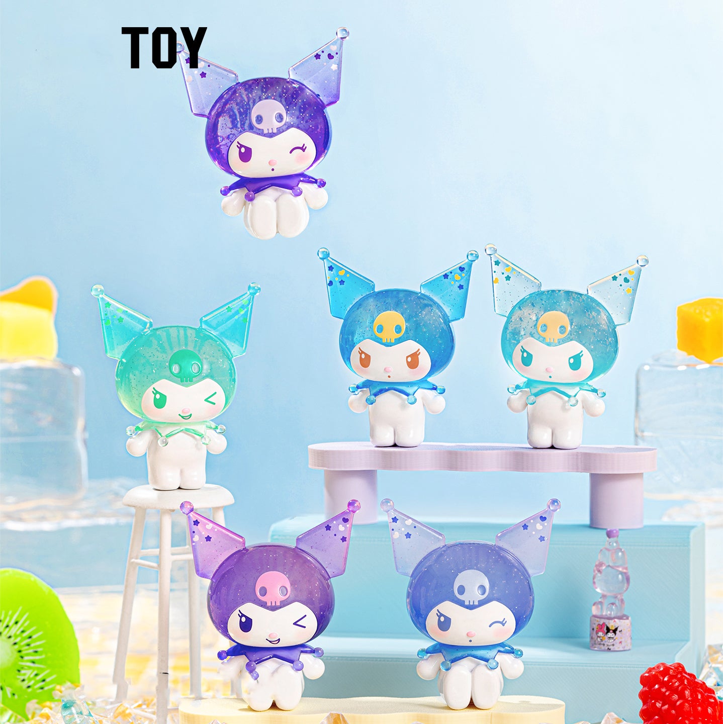 MY MELODY & KUROMI Ramune-style Series Mini Beans Figures