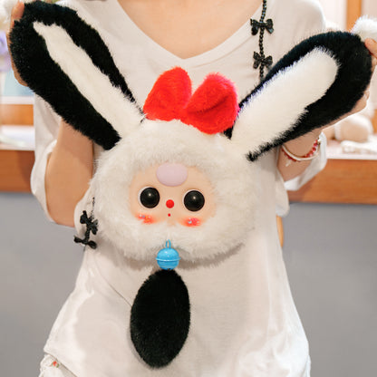 Baby Three Lucky Rabbit Zipper Bag Series Plush Dolls