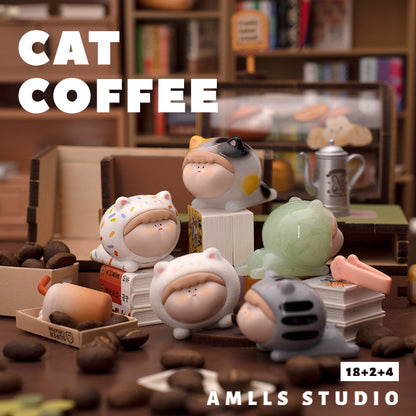 Amlls Cat Coffee Mini Beans Series PVC Figures