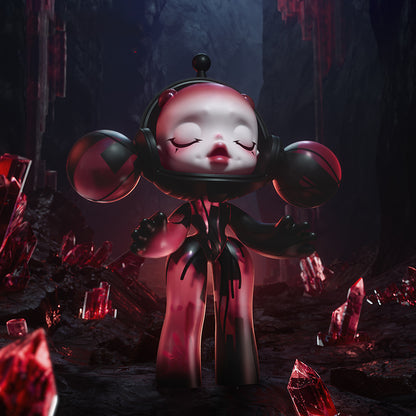 MEGA α SKULLPANDA 400% Red Crystal Figure