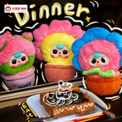 Baby Three A Pot of Litte Flower Plush Dolls
