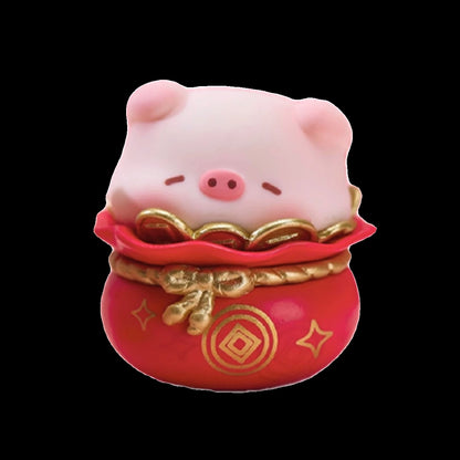 Фигурки из ПВХ BaoYun Pig Good Lucky Year за годом серии Mini Beans 