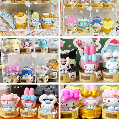 Персонажи Sanrio Mini Hot Spring, фигурки из ПВХ 