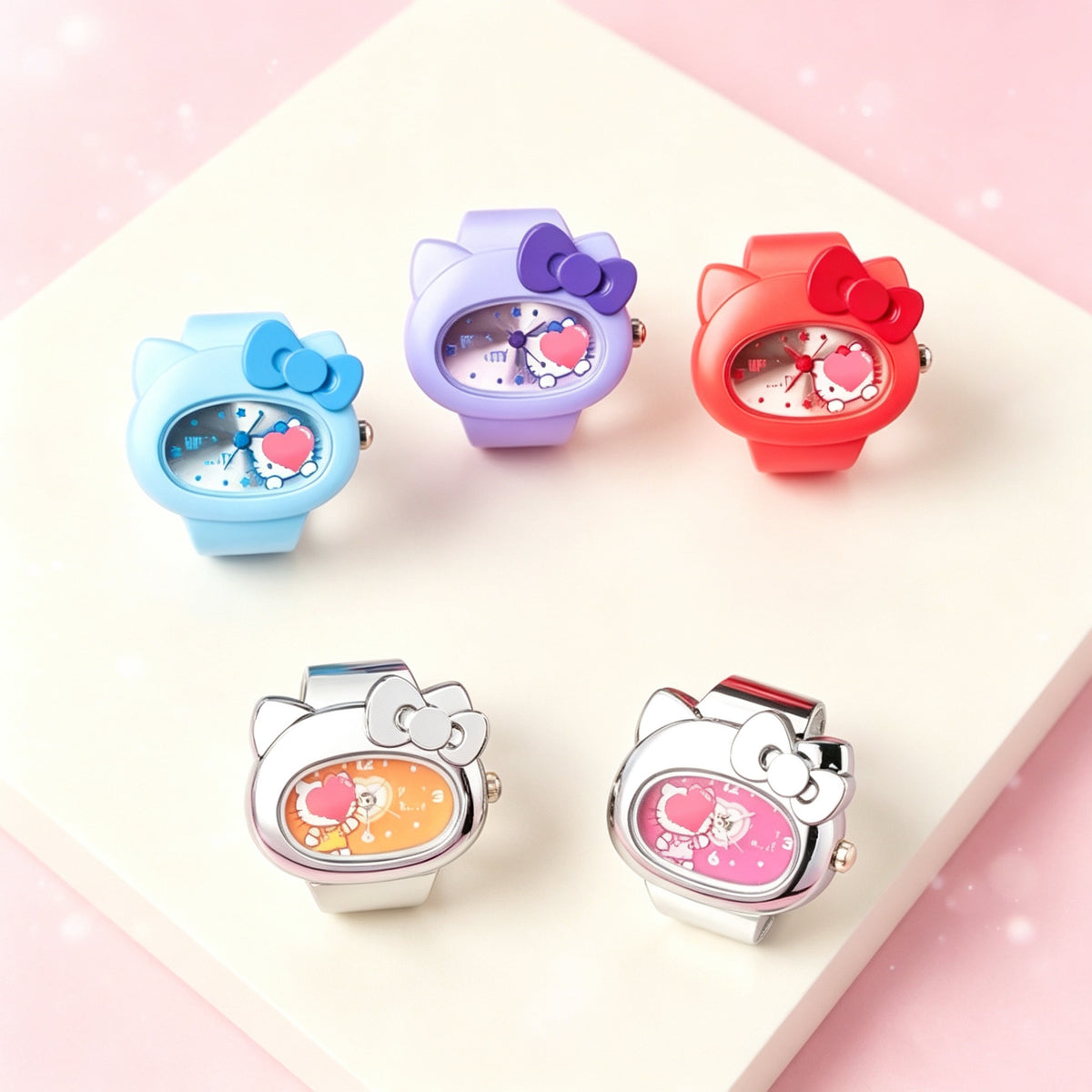 Hello Kitty Rainbow Dream Trip Ring Watch Series Figures