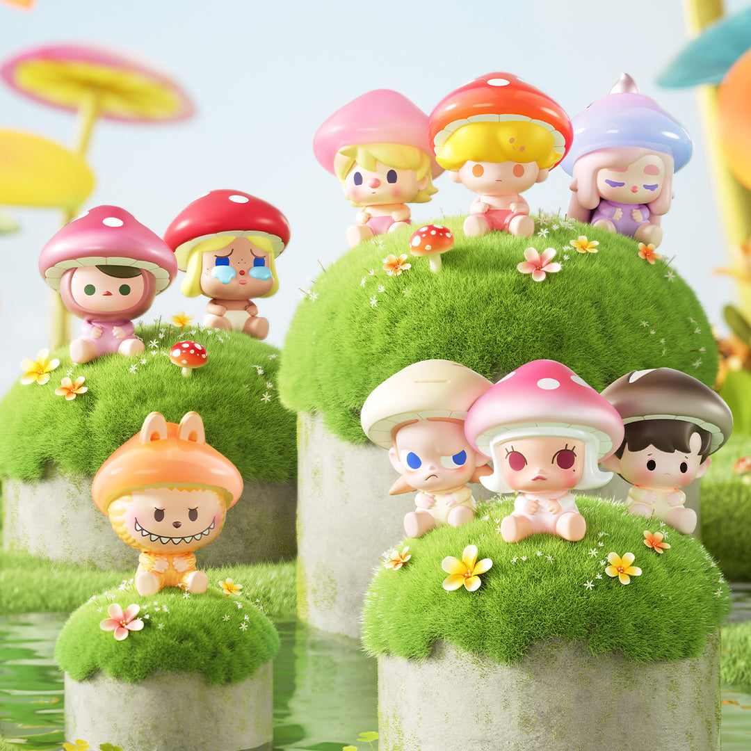 POP BEAN Mushrooms Elves Series PVC Figures