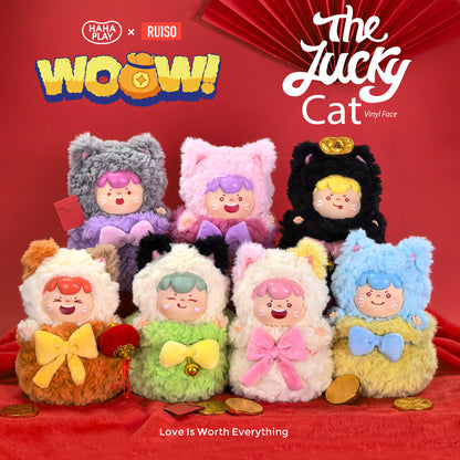 WOOW The Lucky Cat Series Vinyl Face Plush Bag Dolls