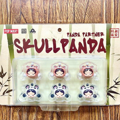 POP BEAN SKULLPANDA Panda Partner Set (Чэнду, ограниченная серия) Фигурки из ПВХ 