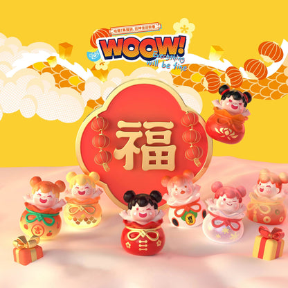 WOOW Happy New Year Limited Mini Beans Series PVC Figures