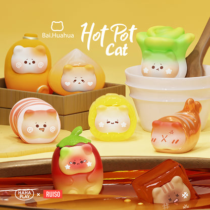 Bai.Huahua Hot Pot Cat Mini Beans Series PVC Figures