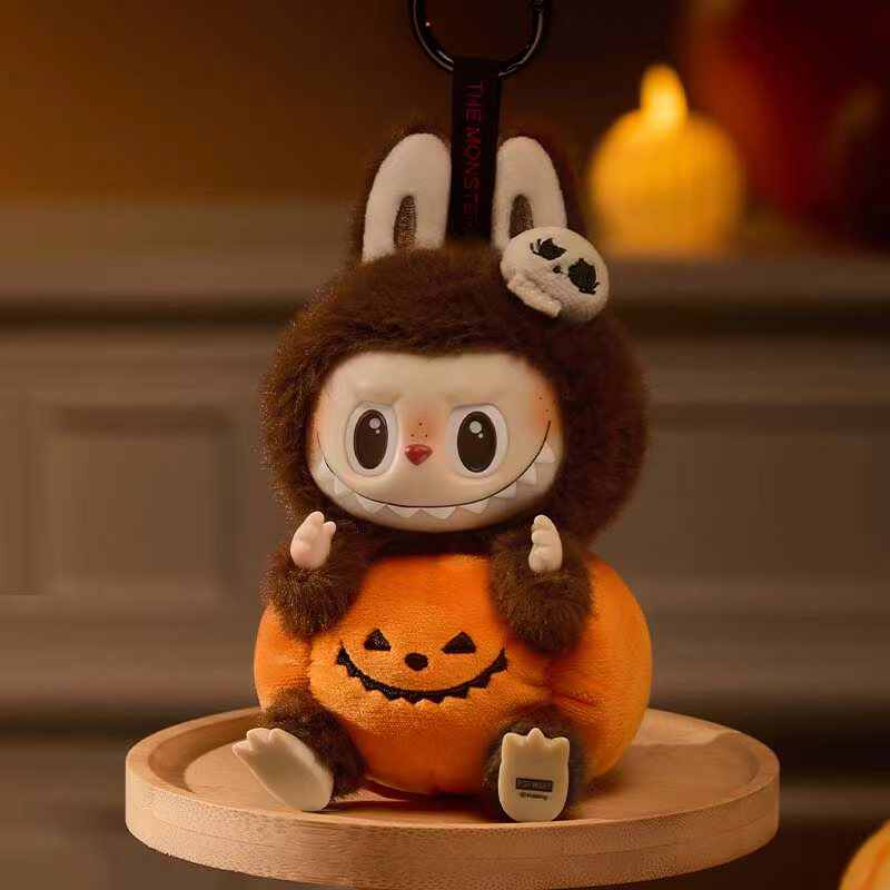 THE MONSTERS Halloween Series-Sitting Pumpkin Vinyl Plush Pendant Doll