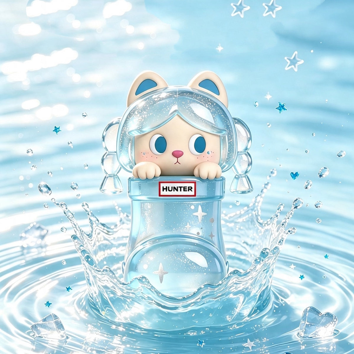 HUNTER×Beibei Cat Rain Boot Universe Series Mini Bean Figures