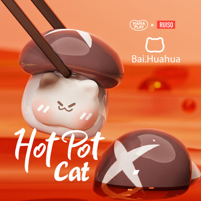 Bai.Huahua Hot Pot Cat Mini Beans Series PVC Figures