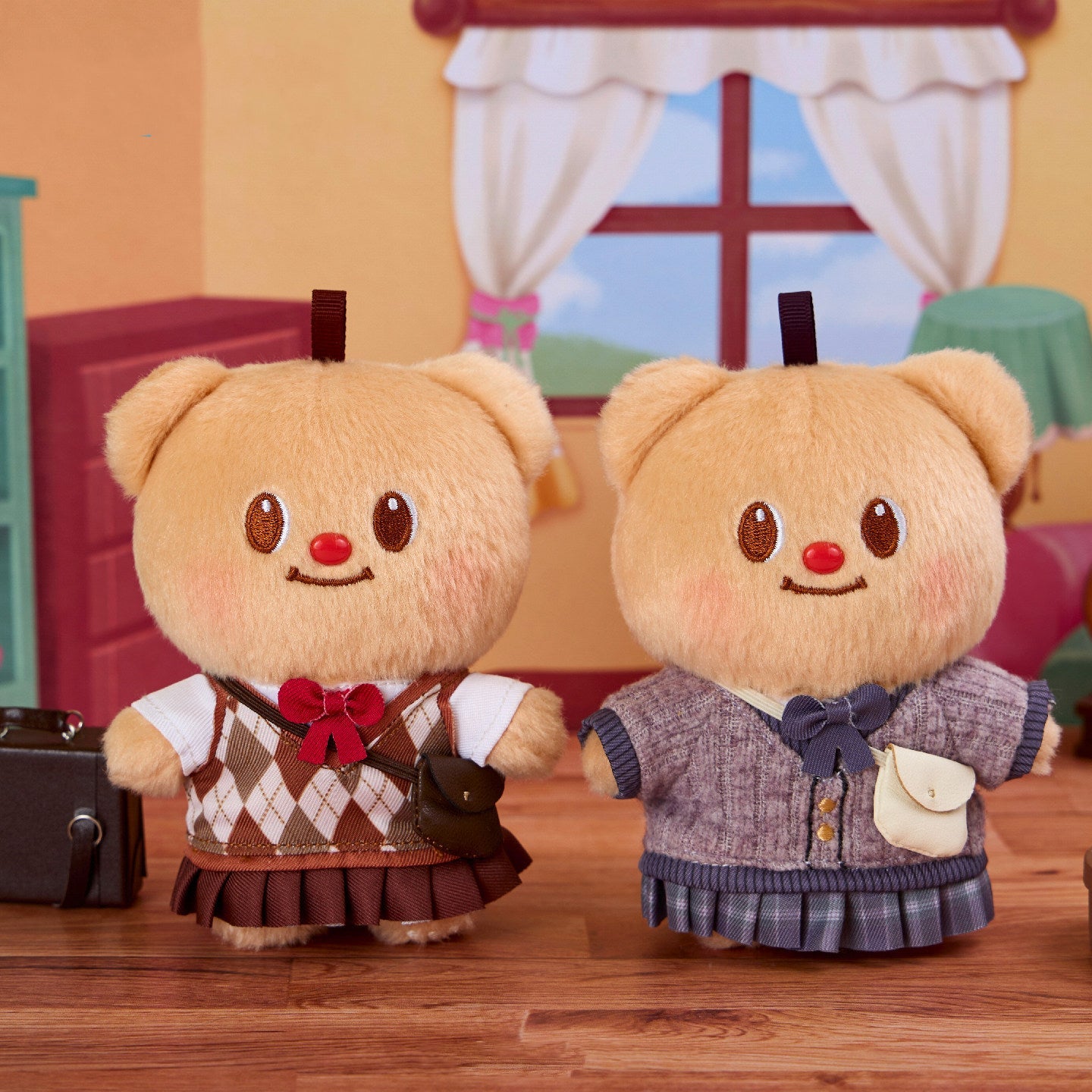 Butterbear Retro Series Dress-Up Plush Dolls
