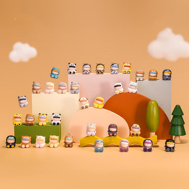 Curious Baby Animal Series Mini Beans Figures