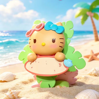 He-llo KT Beach Trip Lying Series  Mini Bean Figures